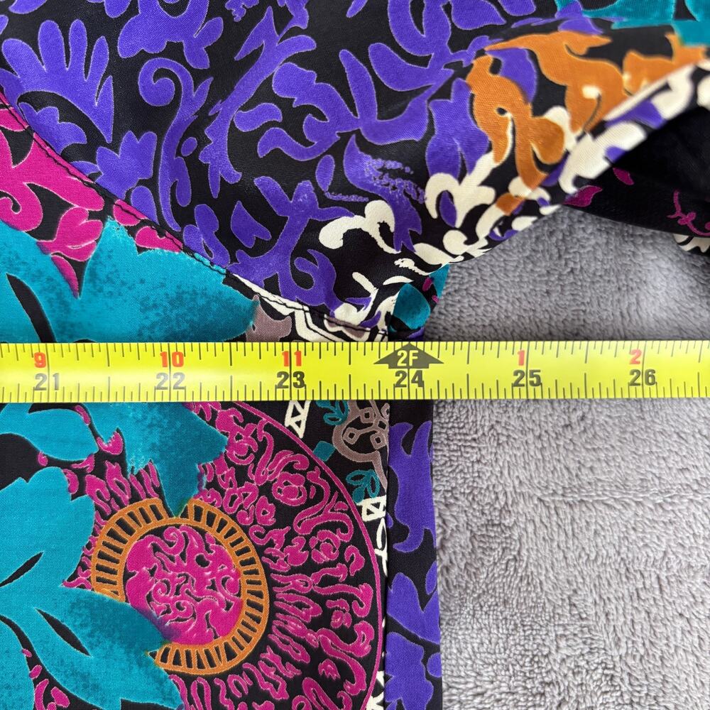 Alfred Dunner 18 Multicolor Abstract Blouse Button Up Artsy Maximalist Retro - Picture 9 of 10